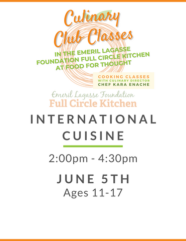 Culinary Club Classes | International Cuisine