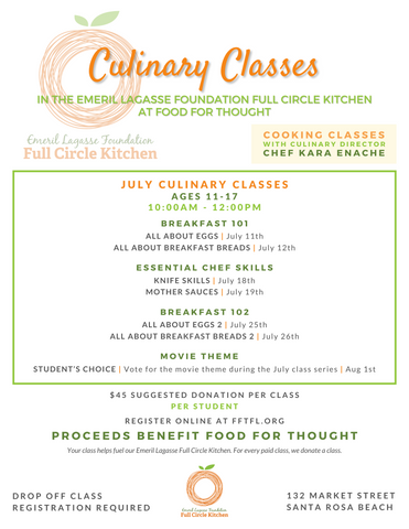 July Culinary Classes | Ages 11-17