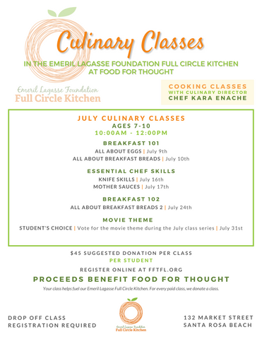 July Culinary Classes | Ages 7-10