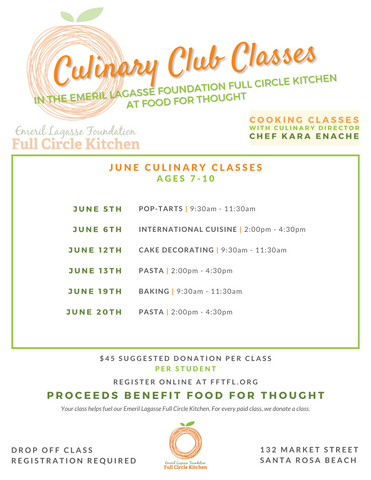 Culinary Club Classes- Ages 7-10